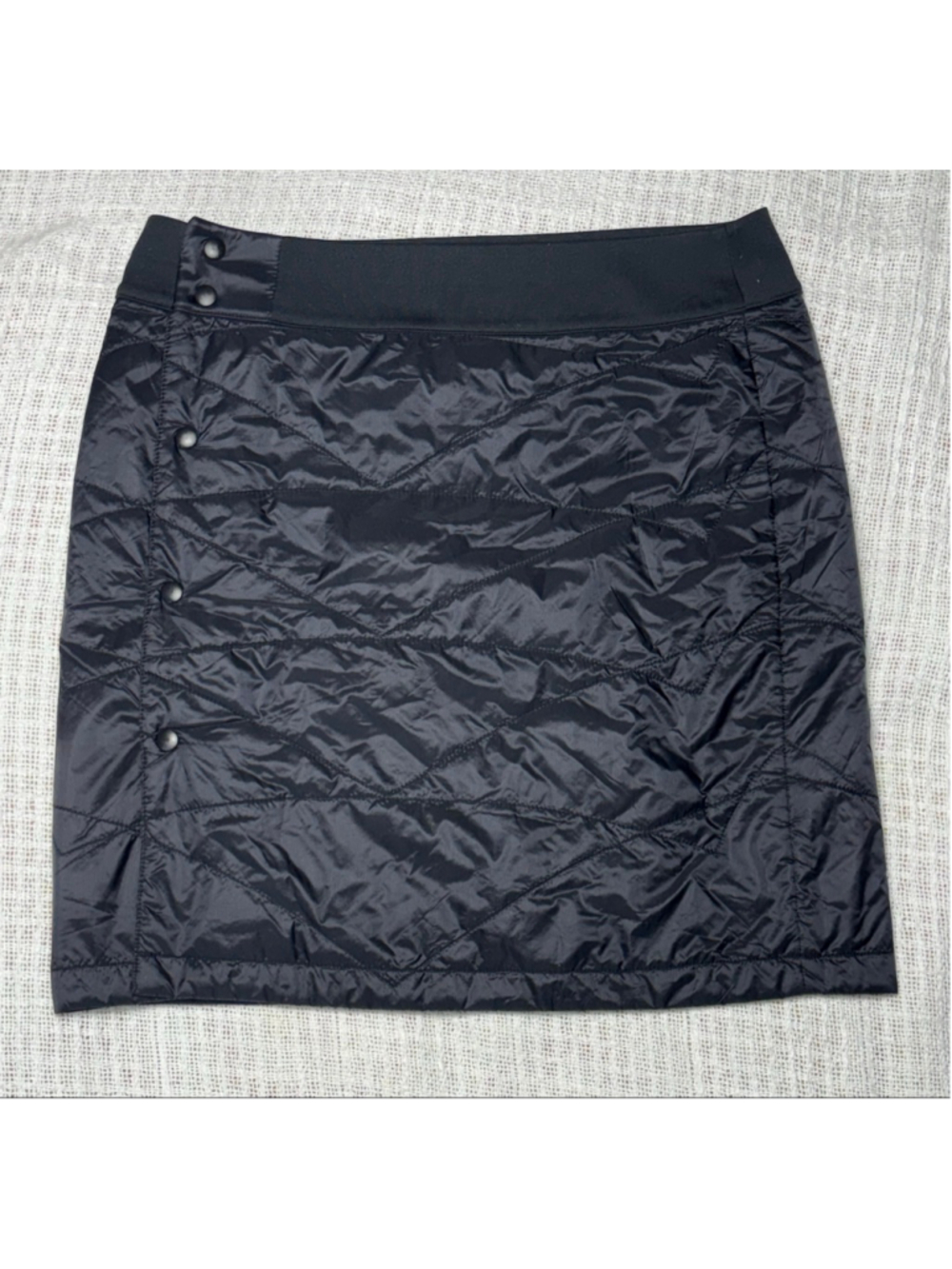 L.L. Bean Stowaway Black Primaloft Quilted Puffer Hiking Outdoor Skirt Size 8